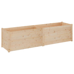 Planter Natural Pine Solid Pinewood 78.7x19.7x19.7 in Durable