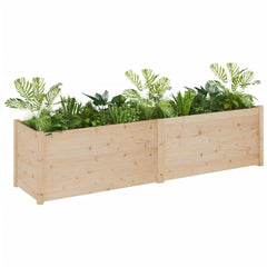 Planter Natural Pine Solid Pinewood 78.7x19.7x19.7 in Durable