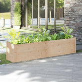 Planter Natural Pine Solid Pinewood 78.7x19.7x19.7 in Durable