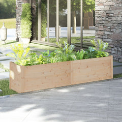 Planter Natural Pine Solid Pinewood 78.7x19.7x19.7 in Durable