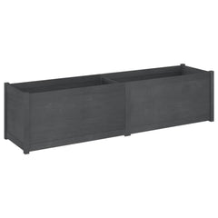 Planter Grey Solid Pinewood 78.7x19.7x19.7 in Durable Planter