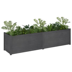 Planter Grey Solid Pinewood 78.7x19.7x19.7 in Durable Planter