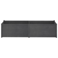 Planter Grey Solid Pinewood 78.7x19.7x19.7 in Durable Planter