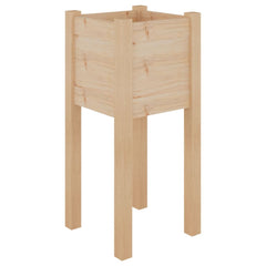 Planter Natural Wood Solid pinewood 12.2 x 12.2 x 27.6 in Durable