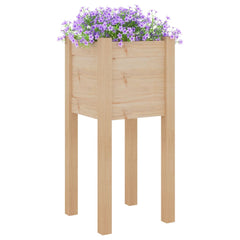 Planter Natural Wood Solid pinewood 12.2 x 12.2 x 27.6 in Durable