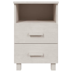 Bedside Cabinet White Solid pine wood, MDF Compact