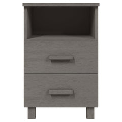 Bedside Cabinet Light Grey Solid Pinewood Medium Bedside Cabinet