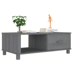 Coffee Table Dark Grey Solid pinewood, MDF 39.4 x 21.7 x 13.8 in