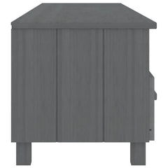 TV Cabinet Dark Grey Solid Pinewood, MDF Standard TV Cabinet