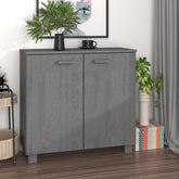 Sideboard Dark Grey Solid Pine Wood, MDF Large Sideboard