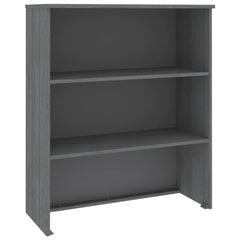 Top For Highboard Dark Grey Solid Pine Wood, MDF