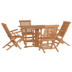 Outdoor Dining Set Teak Solid teak wood Medium Foldable