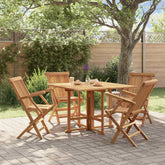 Outdoor Dining Set Teak Solid teak wood Medium Foldable