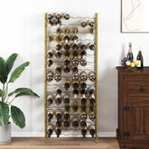 Wine Rack for 96 Bottles Gold Metal