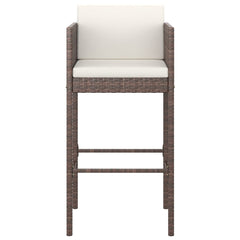 Garden Bar Set Brown PE rattan Medium Durable Garden Bar Set