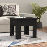 Coffee Table Black Engineered Wood Medium Simple Coffee Table