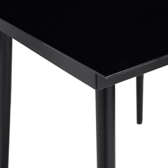 Garden Dining Table Black Powder-coated steel, glass