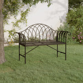 Garden Bench Black Steel Standard Durable Garden Bench