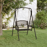 Swing Bench Black Steel Medium Durable Swing Bench