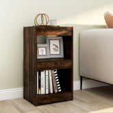 Book Cabinet Smoked Oak Engineered Wood Medium Book Cabinet