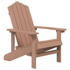 Garden Chair Brown HDPE Standard Durable Adirondack Chair