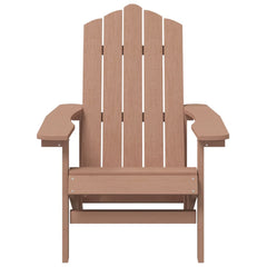 Garden Chair Brown HDPE Standard Durable Adirondack Chair