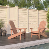 Garden Chair Brown HDPE Standard Durable Adirondack Chair