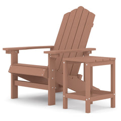 Garden Chair Brown HDPE (High Density Polyethylene), Steel Standard