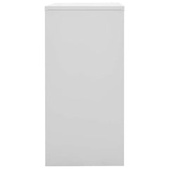 Locker Cabinet Set of 5 Light gray and blue Steel Standard