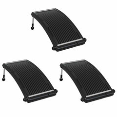 Solar Pool Heating Panel Set of 3 Black HDPE Standard