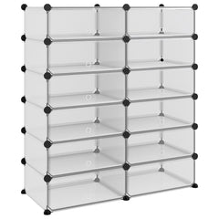 Shoe Rack Transparent PP (Polypropylene), Steel Large Modular