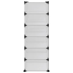 Shoe Rack Transparent PP (Polypropylene), Steel Large Modular