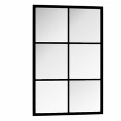 Mirror Black Metal, Glass Standard Wall Mounting Mirror