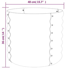 Garden Planter Anthracite Powder-coated steel Medium