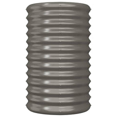 Garden Planter Grey Powder-coated steel Medium Tough