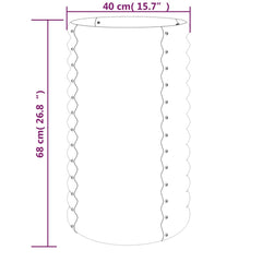 Garden Planter Grey Powder-coated steel Medium Tough