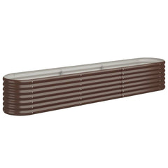 Garden Raised Bed Brown Powder-coated steel Large Durable