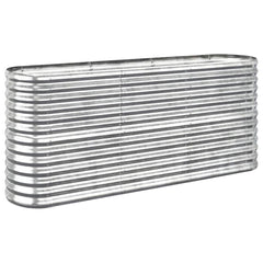Garden Raised Bed Silver Powder-coated steel Large Durable