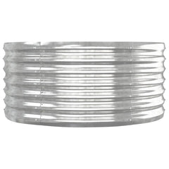 Garden Raised Bed Silver Powder-coated Steel Large Durable