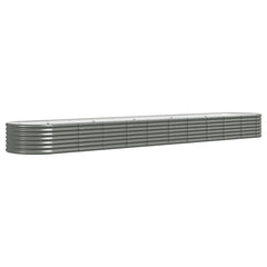 Garden Raised Bed Grey Powder-Coated Steel Extra Long Durable
