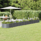 Garden Raised Bed Anthracite Powder-coated steel Extra Long