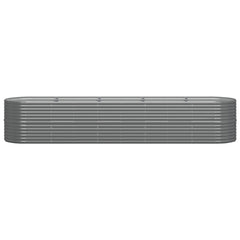 Garden Raised Bed Grey Powder-coated steel Large Durable