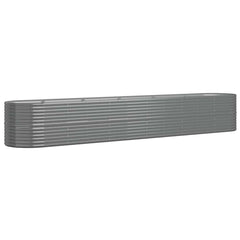 Garden Raised Bed Grey Powder-coated steel Large Built to Last