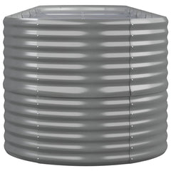 Garden Raised Bed Grey Powder-coated steel Large Built to Last