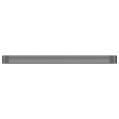 Garden Raised Bed Grey Powder-Coated Steel Large Durable