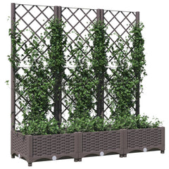 Garden Planter Brown Polypropylene Large Rectangular Minimalist