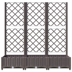 Garden Planter Brown Polypropylene Large Rectangular Minimalist