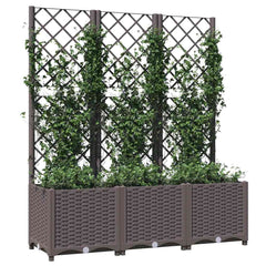 Garden Planter Brown Polypropylene 47.2 x 15.7 x 53.5 in Planters