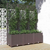 Garden Planter Brown Polypropylene 47.2 x 15.7 x 53.5 in Planters