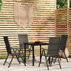 Garden Dining Set Black